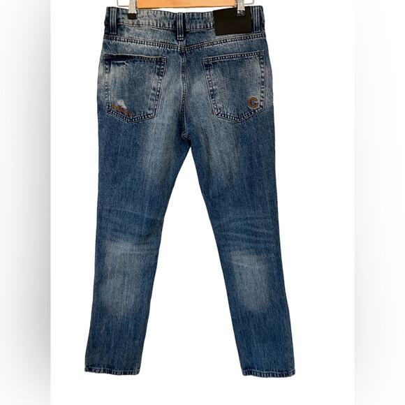 Crooks & Castles Men's Straight Jeans Waist 30  - Distressed Blue - Picture 4 of 10